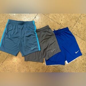 Nike Kids Dri-Fit Shorts - Teal, Gray, and Blue